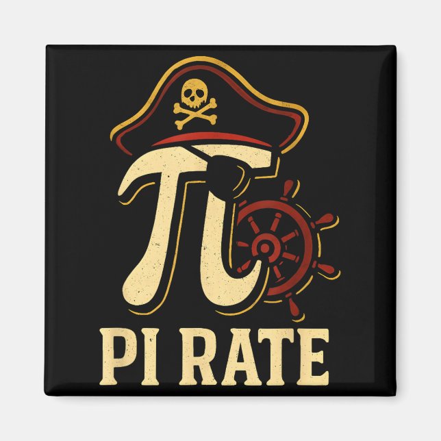 Pi Rate Funny Math Pirate Pi Day 3.14 Teacher  Magnet (Vorne)