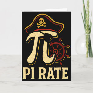 Pi Rate Lustiger Mathe-Pirat Pi-Tag 3.14 Lehrer  Karte