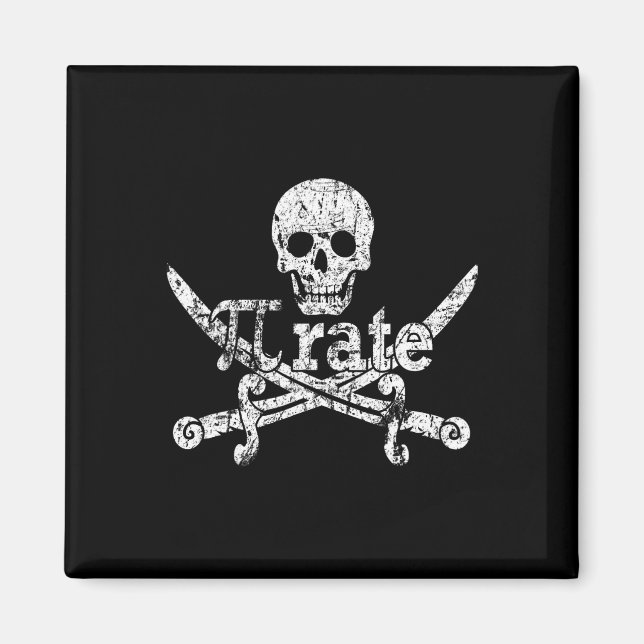 Pi Rate März 14 Pirate 3.14 Sonnenmathematik gestö Magnet (Vorne)