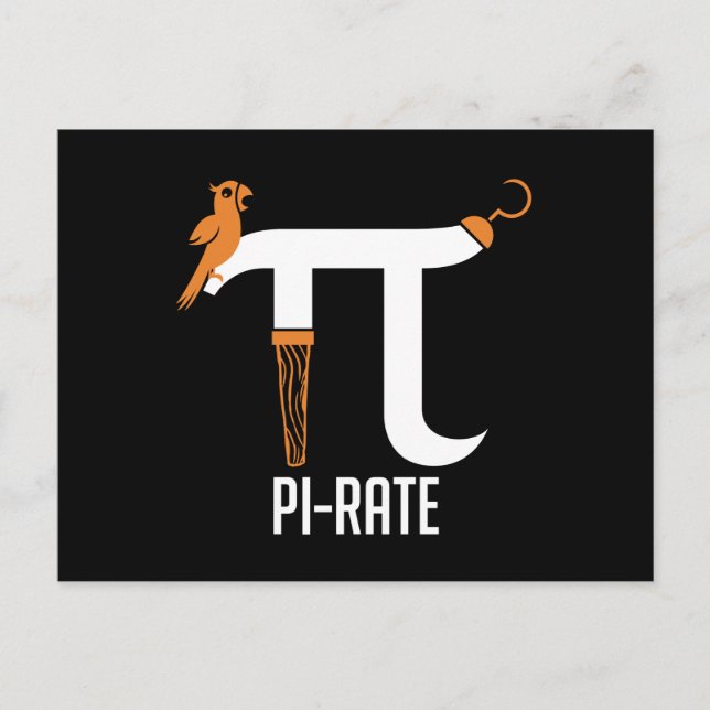 Pi-Rate-Symbol Postkarte (Vorderseite)