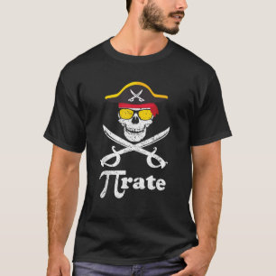 Pi Rate Zitat Funny Pirate Shirt mit Skull Hat de