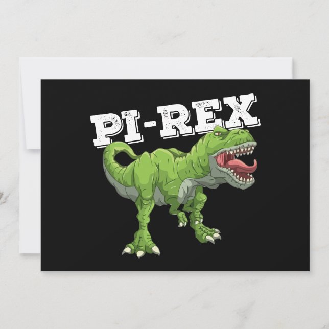 Pi Rex Day Dinosaur Mathematik Einladung (Vorderseite)