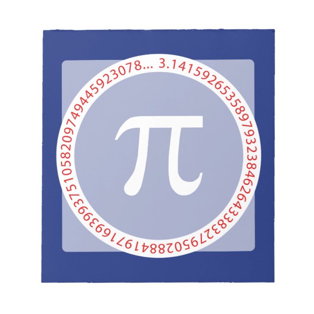 Pi Ring on Navy Blue Notizblock (Vorderseite)