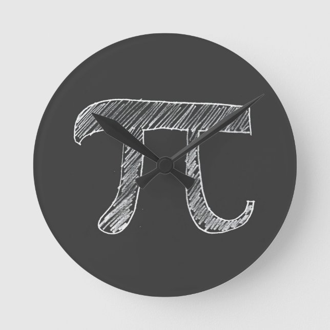 Pi Runde Wanduhr (Vorderseite)