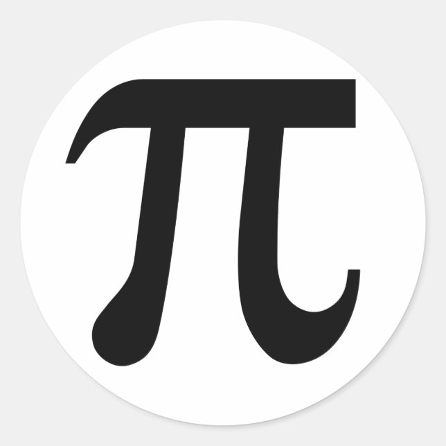 Pi Runder Aufkleber (Vorderseite)