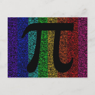 Pi Sign Black Postkarte