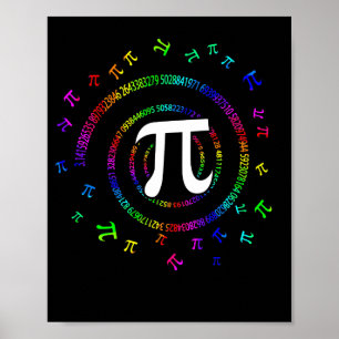 Pi Spiral Novelty für Pi Day Poster