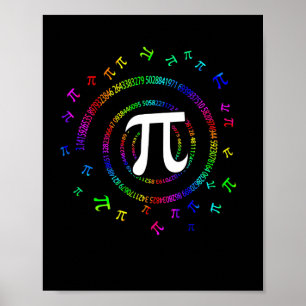 Pi Spiral Novelty für Pi Day Poster