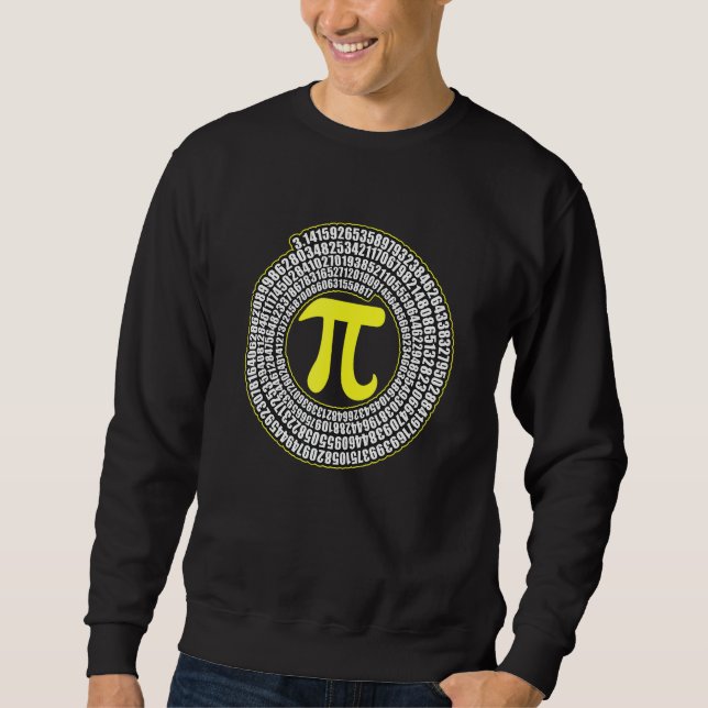 Pi Spiral Symbol Math Unendlichkeit Irrationale Za Sweatshirt (Vorderseite)