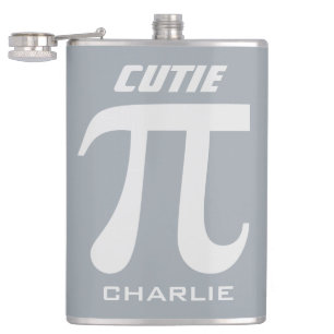 Pi/Süsse Pi benutzerdefinierte Monogramm-Flasche Flachmann
