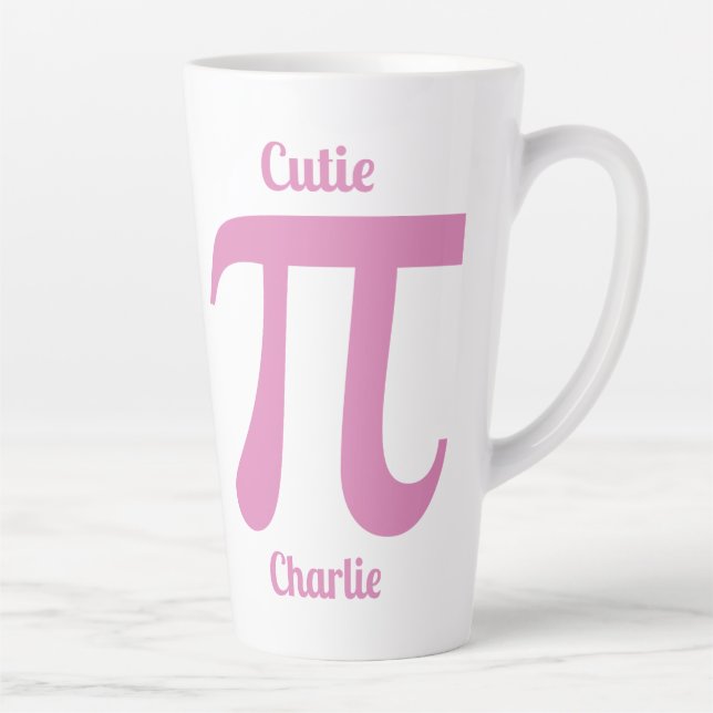 Pi / Süsse Pi benutzerdefinierter Text Milchtasse (Rechts)