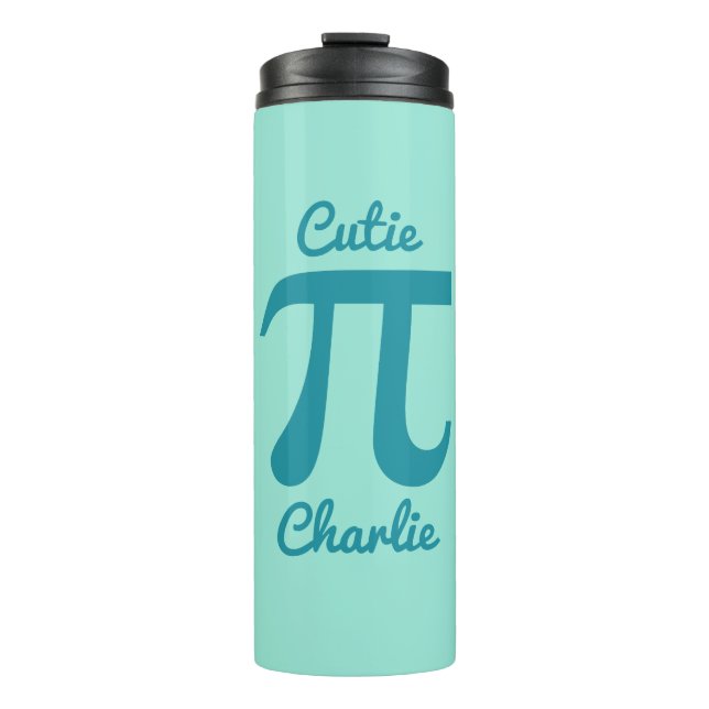 Pi / Süsse Pie custom text & color tumbler Thermosbecher (Vorderseite)