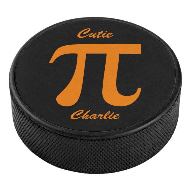 Pi / Süsse Pie Custom Text Hockey Puck (3/4)