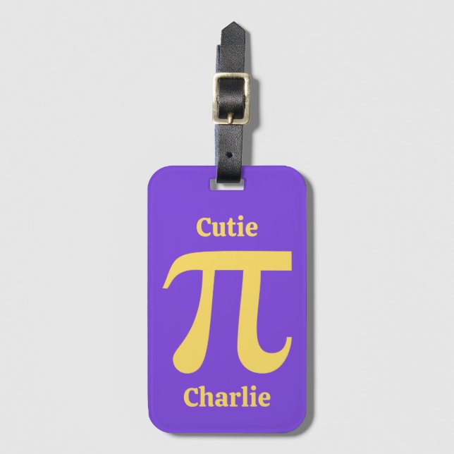 Pi/Süsse Pie individuelle Name Gepäckanhänger (Vorderseite Vertikal)