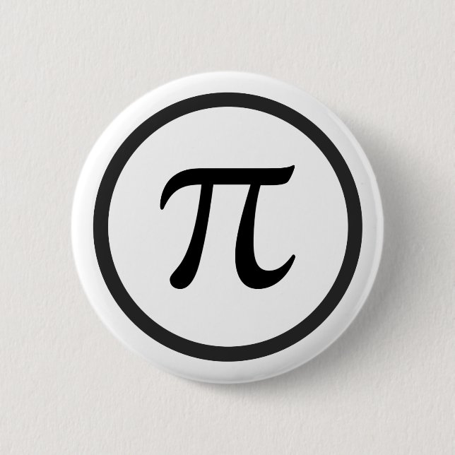 Pi-Symbol-Abzeichen Button (Vorderseite)