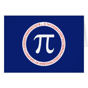 Pi-Symbol im Kreis auf Marineblau