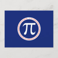 Pi-Symbol in Circle auf Navy Blue