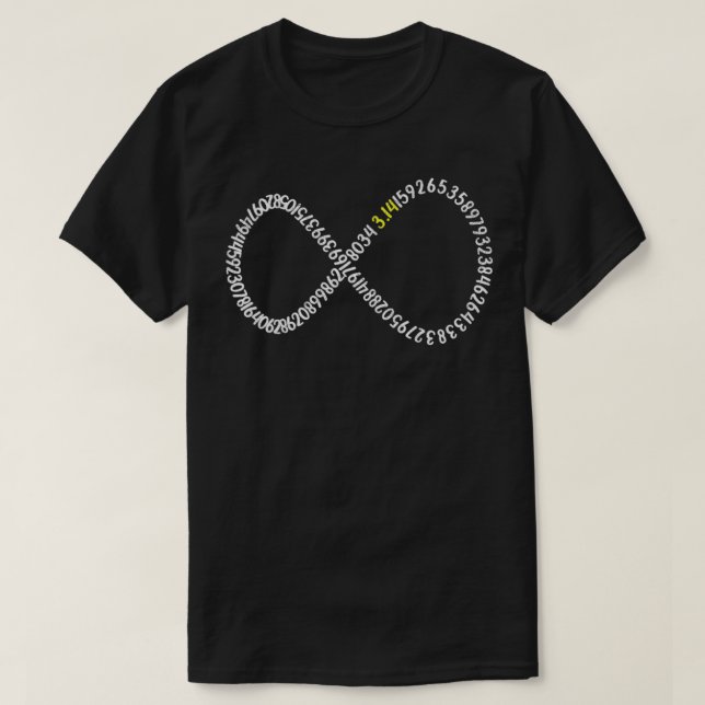 Pi Symbol Infinity , Funny Pi Day , Mathematiklehr T-Shirt (Design vorne)