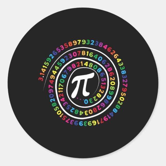Pi Symbol Math Lehrer Pi Day Runder Aufkleber (Vorderseite)