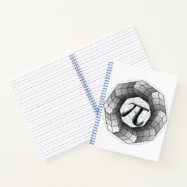 Pi Symbol Optical Illusion Notebook für Sie Notizbuch