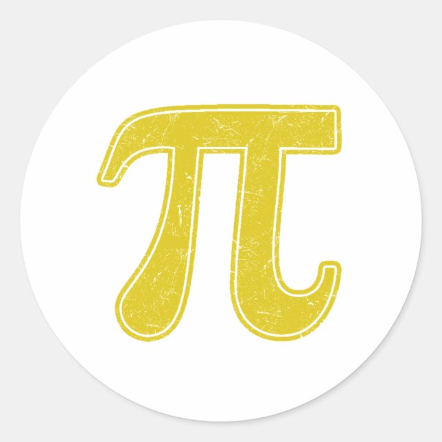 Pi-Symbol Runder Aufkleber (Vorderseite)