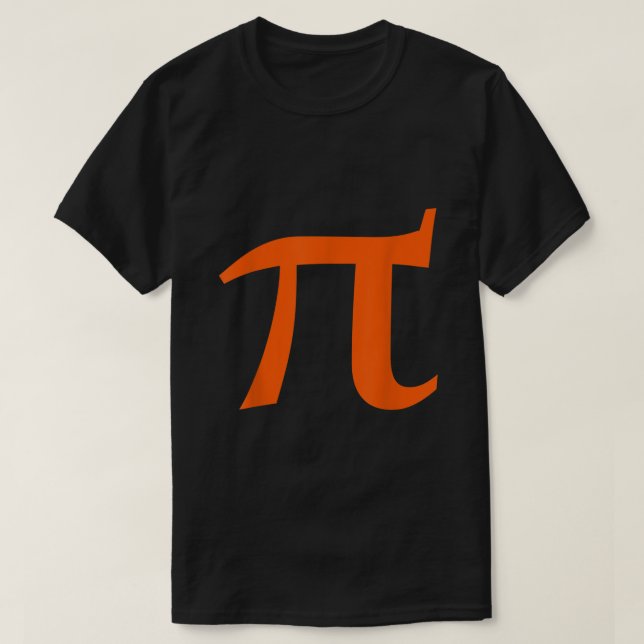 Pi Symbol Shirt orange pi Tag Mathematiklehrer (Design vorne)
