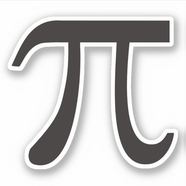 Pi-Symbol-Sticker Aufkleber (Vorderseite)