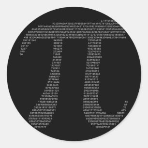 Pi-Symbol-Sticker Runder Aufkleber