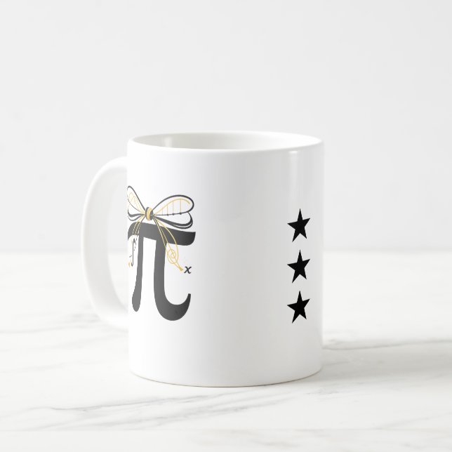 Pi-Symbol-Tasse - Minimalistische Math Pi Day Coff Kaffeetasse (Vorderseite Links)