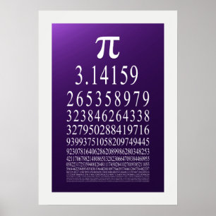 Pi-Symbol Zahlenummer Poster