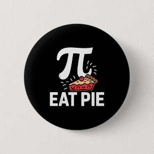 Pi-Tag 14. März Mathe-Nerd-Pie-Essen Lustiges Gesc Button