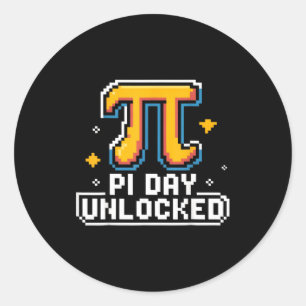 Pi-Tag 14. März Mathe-Nerd-Pie-Essen Lustiges Gesc Runder Aufkleber