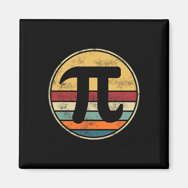 Pi Tag 2025 Mathematik Retro Vintag D Magnet (Vorne)