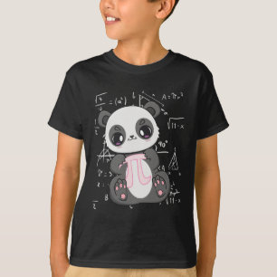 Pi Tag 3.14159 Algebra Mathematiatic Anime Panda B T-Shirt