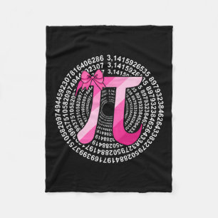 Pi Tag 3.14159 Niedlich Pink Pi Symbol Science und Fleecedecke