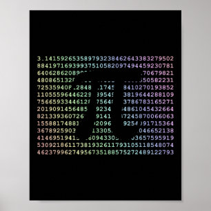 Pi Tag 3.14 Cool Funny Nerd Math Geek 2017 Regenbo Poster