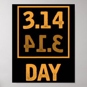 Pi Tag - 3,14 = Kuchen Byckwards Zufall Poster