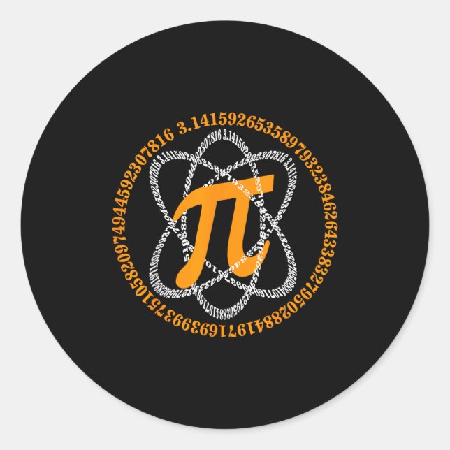 Pi-Tag 3,14 Pi-Zahlensymbol Mathe-Wissenschaft-Ges Runder Aufkleber (Vorderseite)