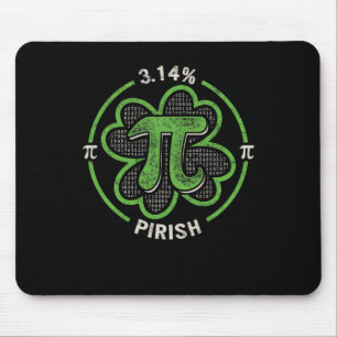 Pi Tag 3,14 % Pirish Vintag Irish Kleeblatt St Pat Mousepad