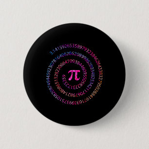Pi Tag 3.14 Spiral Pi Zahlen Math Lehrerin Frauen  Button