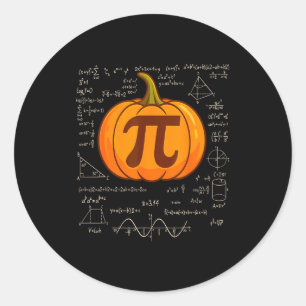 Pi-Tag-Kürbiskuchen-Mathe-Shirt Lustiger Halloween Runder Aufkleber