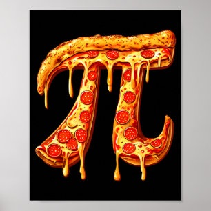 Pi-Tag Pi-Symbol Pizza Lustiger Mathe-Essen 3.14 J Poster