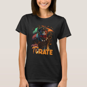 Pi-Tag-Pirat-Katze 3 14 Mathe-Wissenschaft-Lehrer T-Shirt