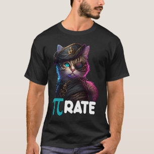 Pi-Tag-Pirat-Katze Mathematik-Lehrer Pi-Rate 3 T-Shirt