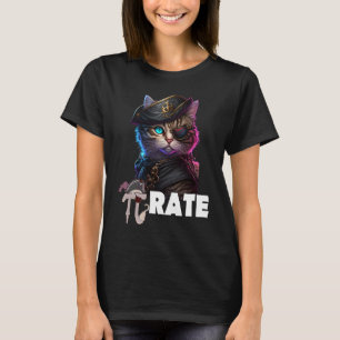 Pi-Tag-Pirat-Katze Mathematik-Wissenschaft-Lehrer T-Shirt