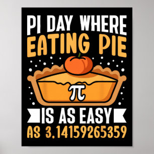 Pi Tag, wo das Essen Kuchen ist so einfach - Mathe Poster