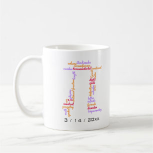 Pi-Tag-Wortwolke Kaffeetasse