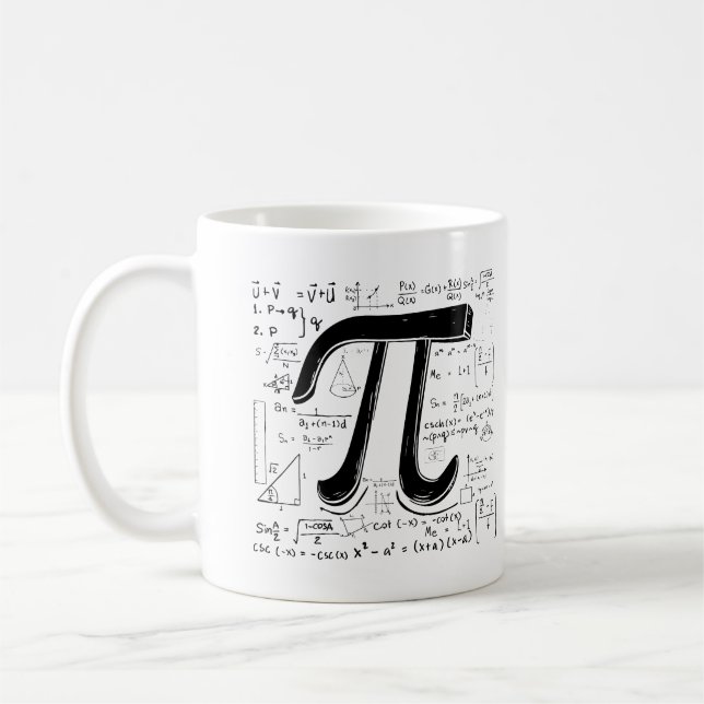 Pi-Tasse - Die perfekte Math Lover's Kaffeetasse (Links)