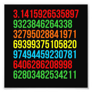 Pi Value Math Lehrer Mathematik Mathematik Student Fotodruck