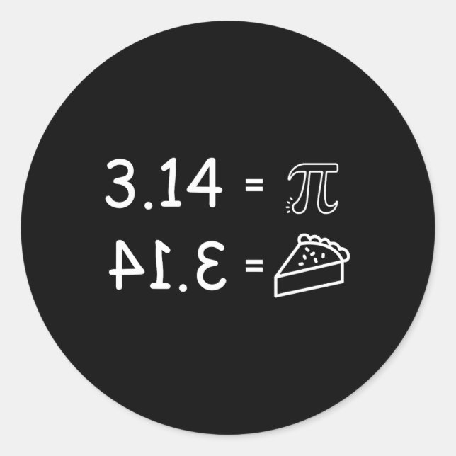 Pi Verschwörung Pie Fun Pi Day Match Runder Aufkleber (Vorderseite)